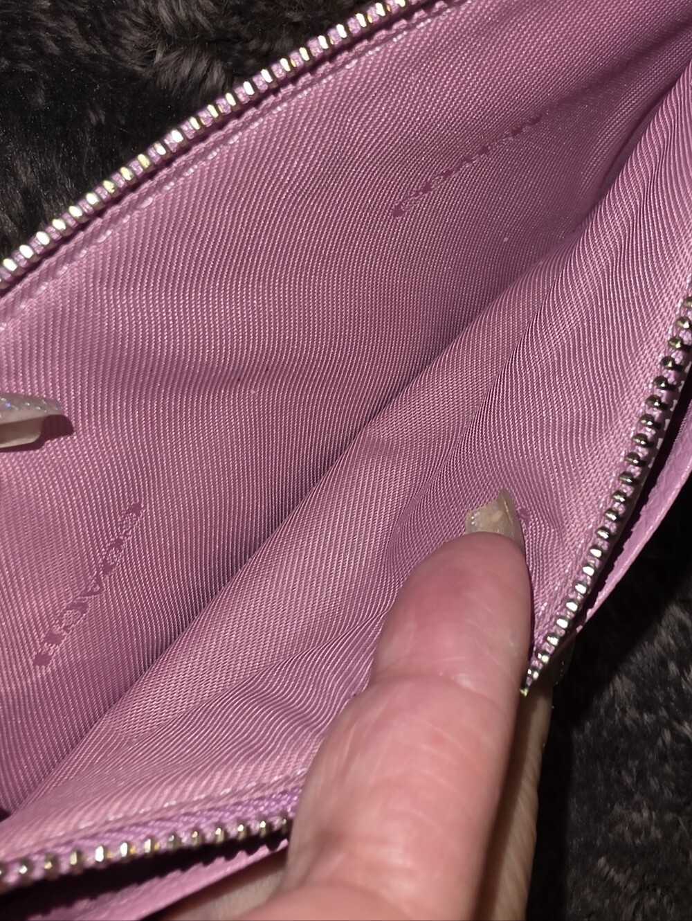 Coach Pebbled Leather Zip Wallet - Lilac - Picture 3 of 3